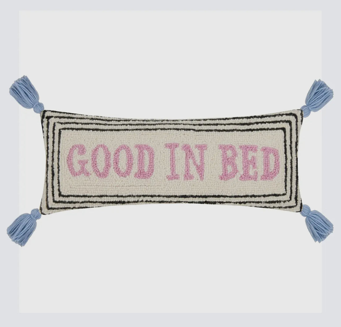 Good in Bed Hook Pillow