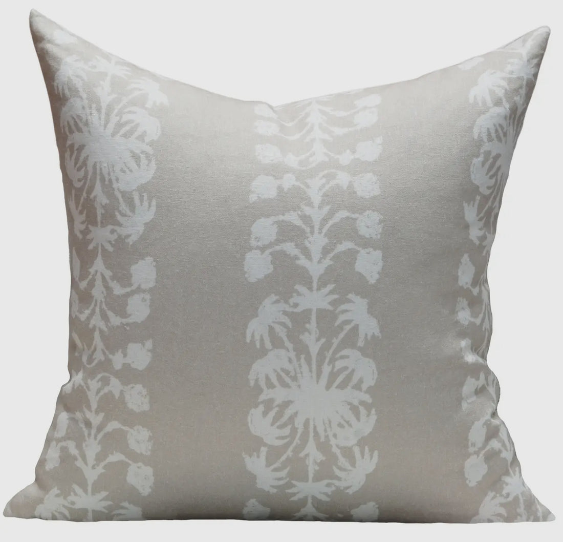 Acanthus Pillow Cover in Taupe